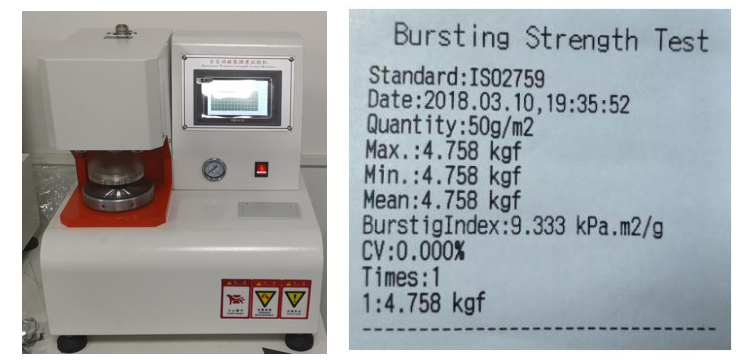 1 KPa Mullen Paper Bursting Force Testing Machine Bursting Strength Tester for Paper And Cardboard