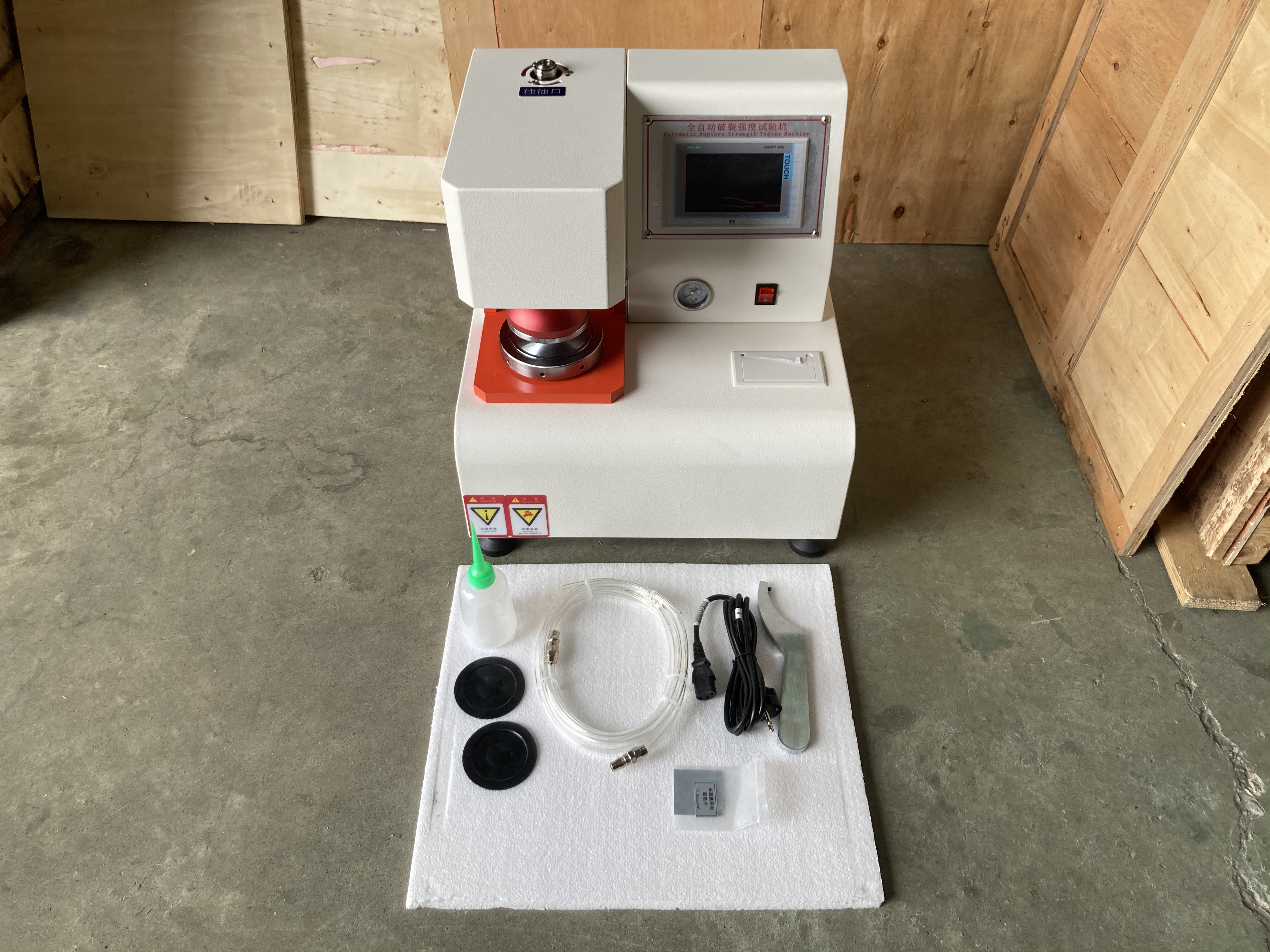 DH-CB-01 250~5600kPa Paper Cardboard Mullen Burst Carton Digital Strength Packaging Test Equipment