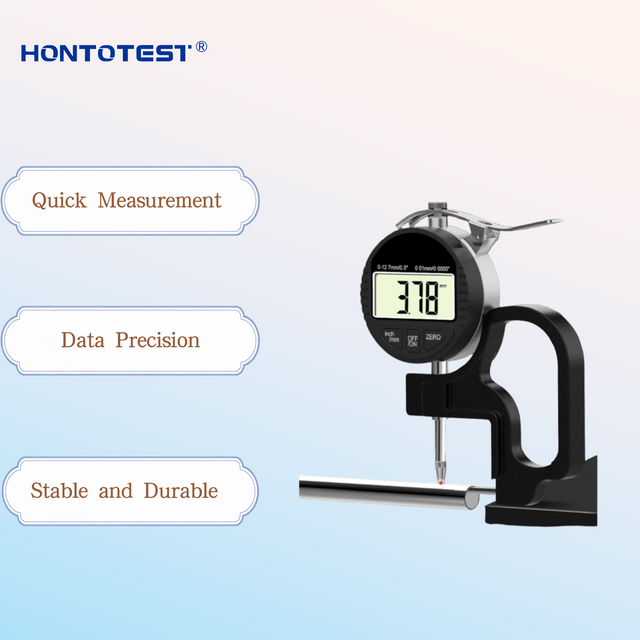 HT-CHB Digital Pipe Wall Thickness Gauge, Handheld Tube Wall Thickness Measuring Instrument for Pipe Wall Thickness Test